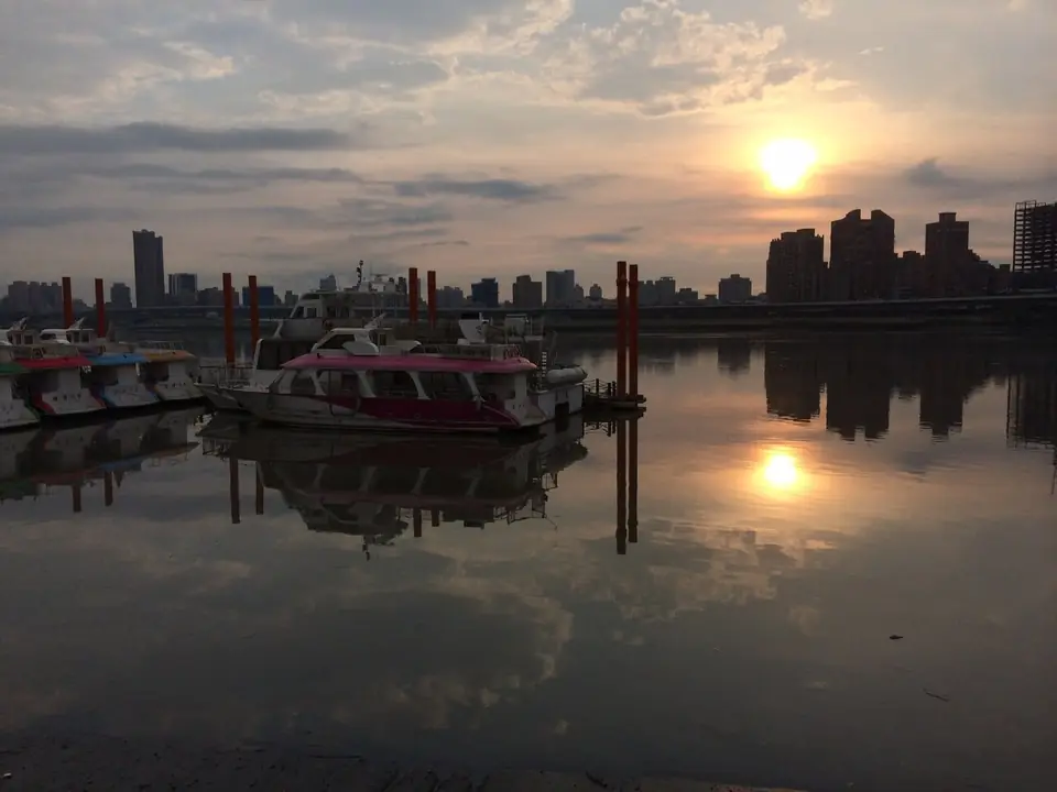 大稻埕碼頭的夕陽